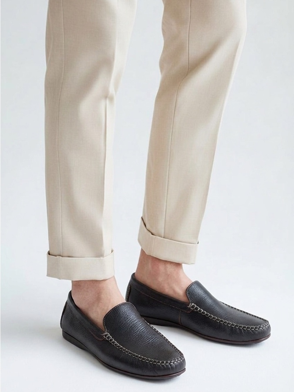 Acorn Leather Driving Loafers